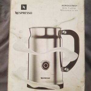 Nespresso Stainless Steel Milk Frother with Black Handle 1st Edition